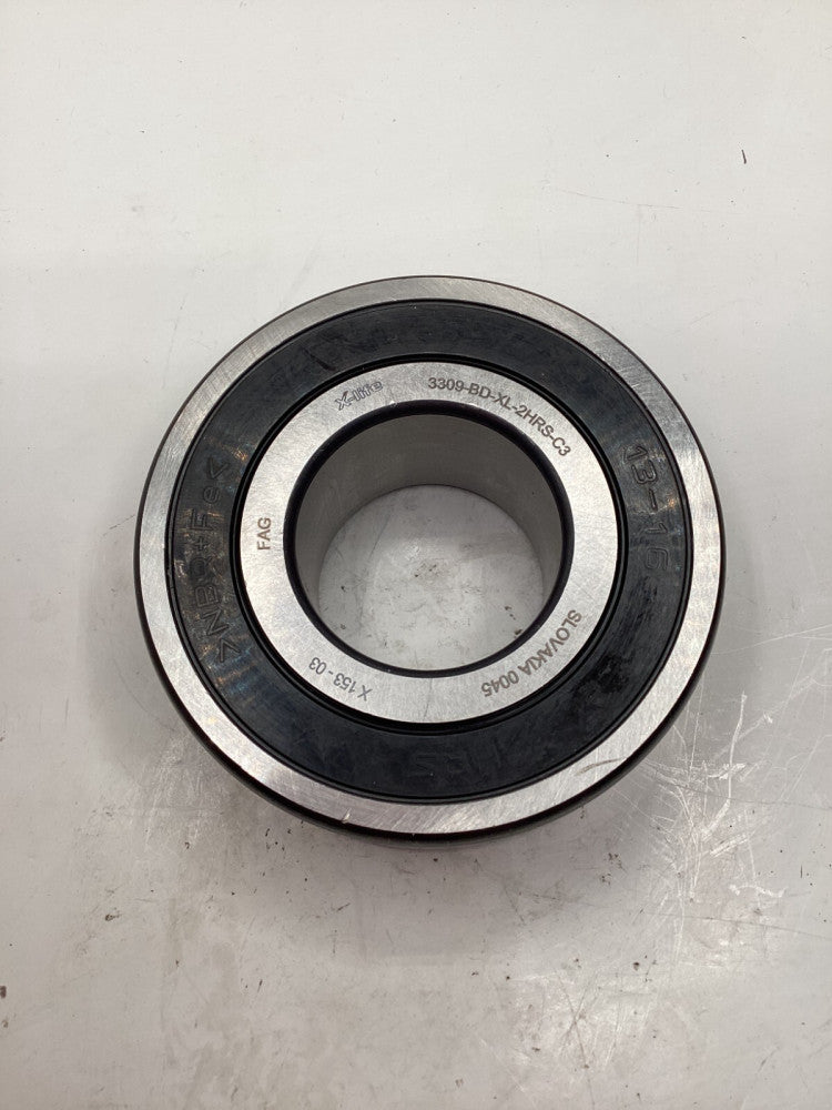 FAG 3309-BD-XL-2HRS-C3 Double Row Angular Contact Bearing Black Silver