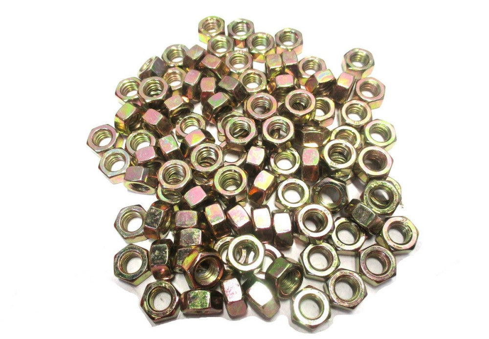 NEW 5/16-18 UNC 1/2" Across Flats 17/64" High RH Steel Hex Nuts - Lot of 100