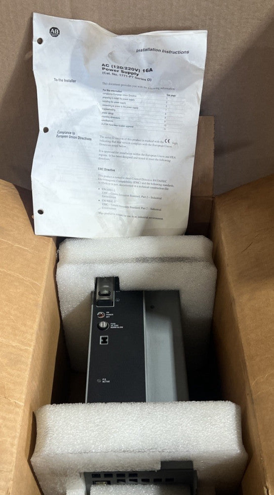 AB 1771-P7 REV D AC POWER SUPPLY MODULE 120/240 VOLT Nos Surplus