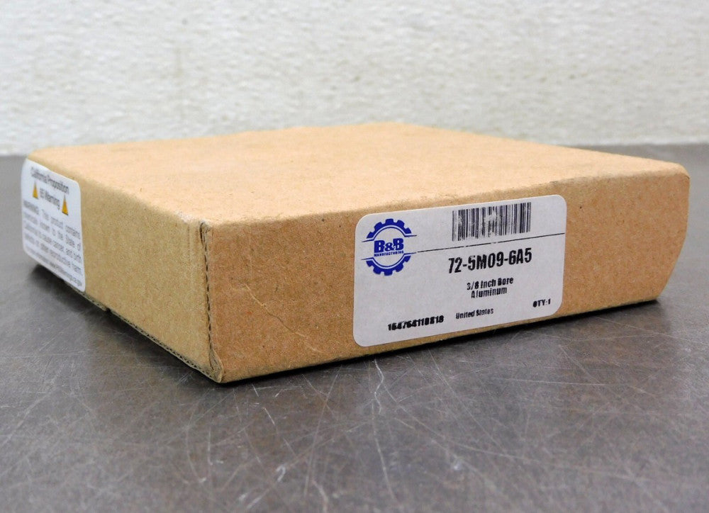 B & B Manufacturing 72-5M09-6A5 Clear Anodized Timing Pulley 3/8" Bore 72 Teeth