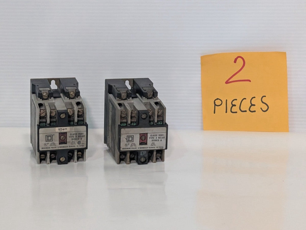 Lot of 2 Square D 8501 X0 40 Type X Control Relay, Series A, 12P,  110/120V Coil