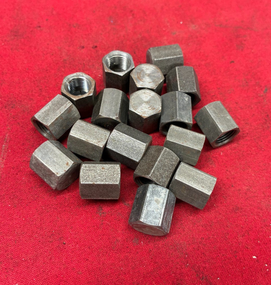 UNBRANDED 1/8" THREADED HEX STEEL CAP NUTS LENGTH: 9/16" (LOT OF 18)