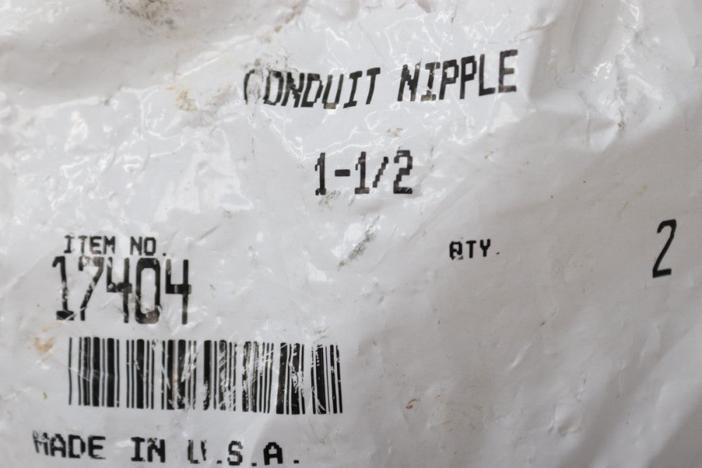 (2-Pk) Conduit Nipple Rigid Malleable Iron 1-1/2" 17404