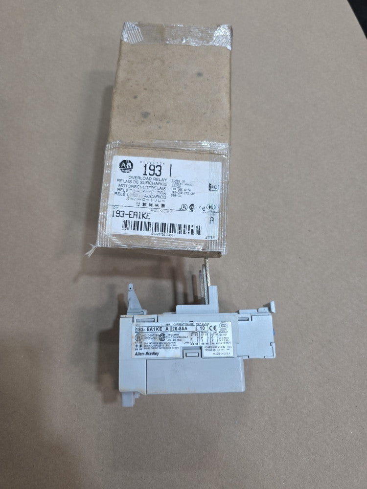 Allen Bradley 193-EA1KE series A 26-85AMP trip class 10 Overload Relay  LOT 