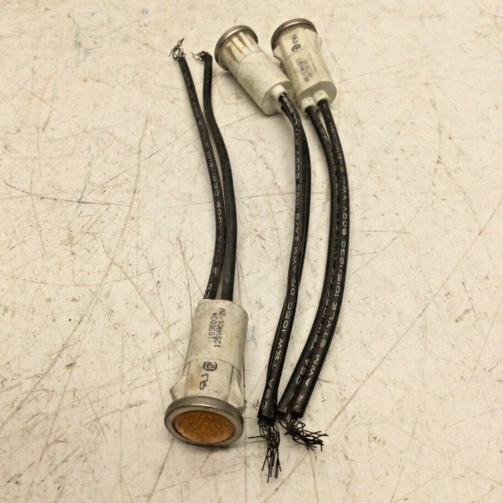 Chicago Miniature 1030D3 Indicator Light, Orange, 125VAC 1/2W (LOT of 3)