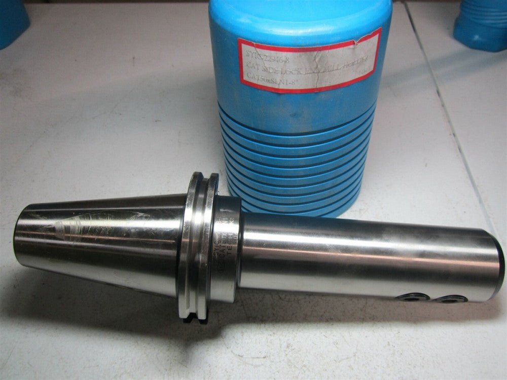 Techniks (SYIC-22946-8) CAT50 Taper Shank 1 Hole End Mill Holder & Adapter