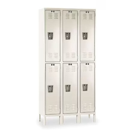 Hallowell U3288-2A-Pt Wardrobe Locker, 36 In W, 18 In D, 78 In H, (2) Tier, (3)