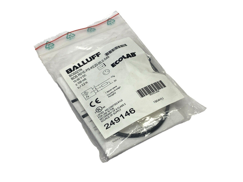 Balluff BOS R01E-PS-KE20-00,2-S49 Cubical Through-Beam Sensor 10-30VDC BOS021N