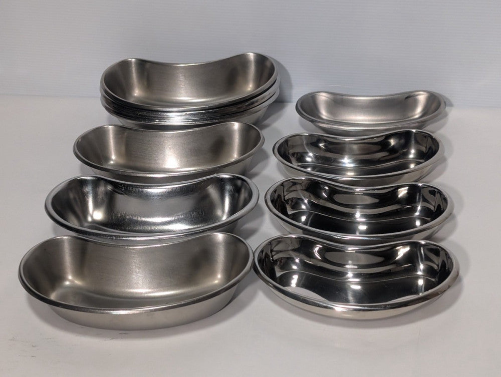 Lot of 15 Stainless Steel Konig MDS1959012 & Vollrath 88600 Kidney Basins