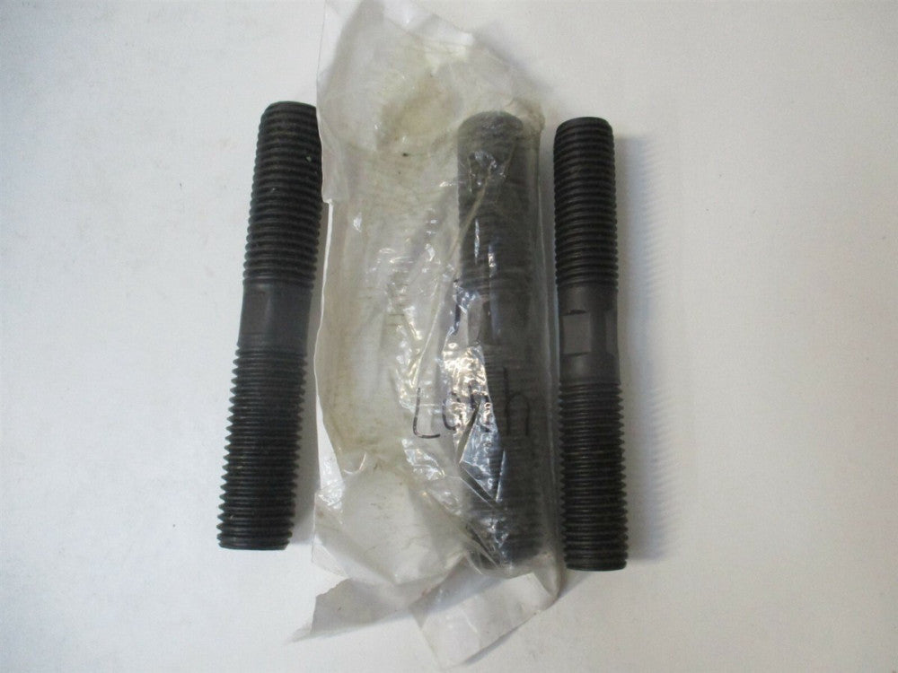 TE-CO (41107) 1-8 2-1/2" x 6" OAL Carbon Steel Double Threaded Stud - Lot of 3