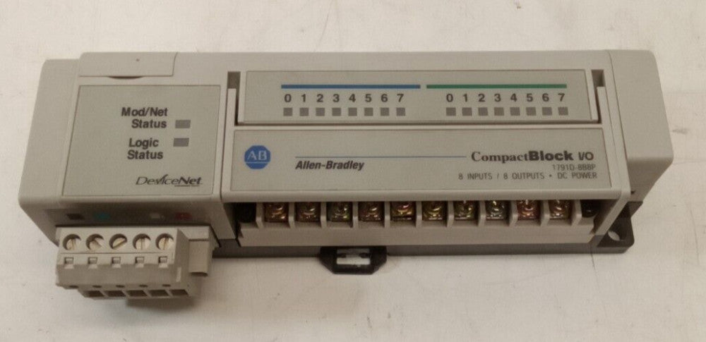 Allen-Bradley 1791D-8B8P Ser D Rev C01 FWR 3.003 Compact Block I/O Module