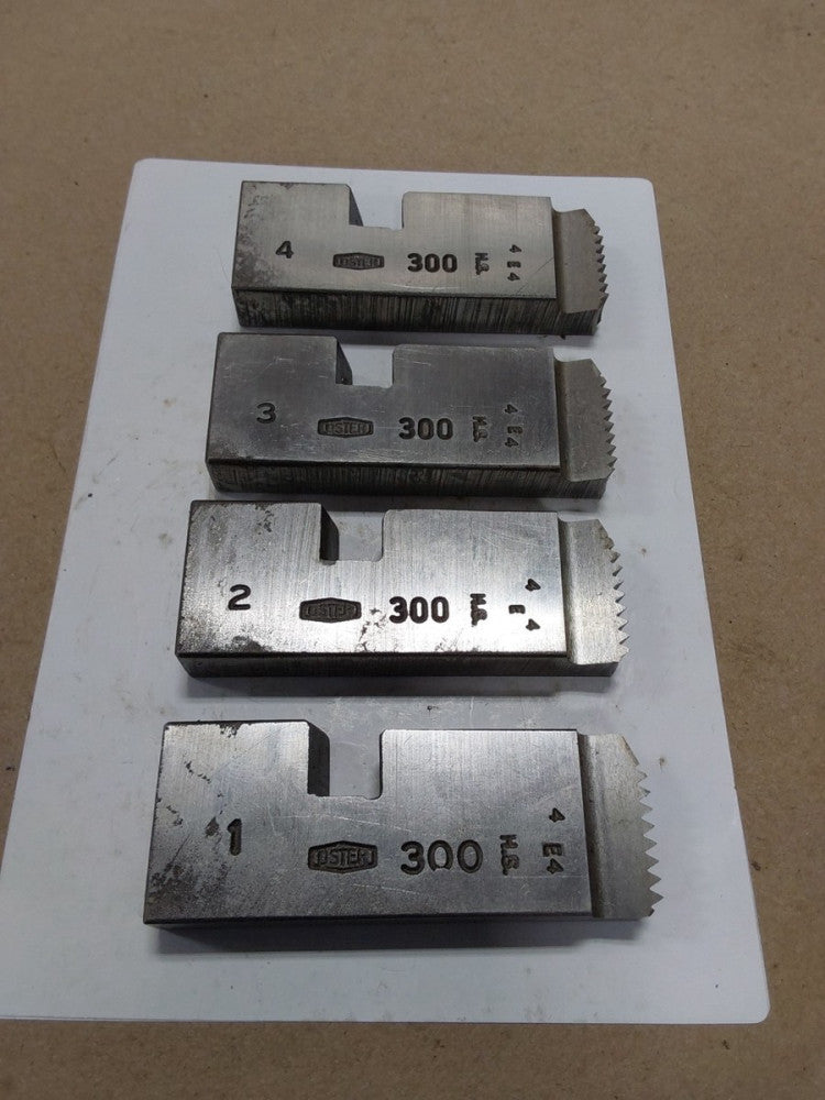Oster 300 1-4 Die Set #1, 2, 3, 4......4E4...1" & 1"1/4S. HIGH SPEED