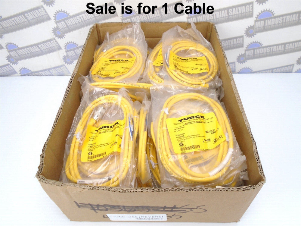 TURCK - RK 4.43T-1.5 - U-48032 - 1.5M / 4ft - 4-Pin M12 to Pigtail CORD SET 250V
