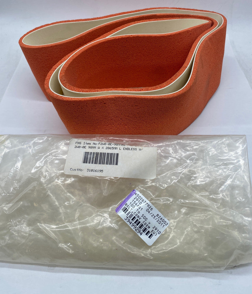 Unbranded F2W0-0E-98MMAD Coveyor Red Foam Belt 98mm Width X 2065mm Length 