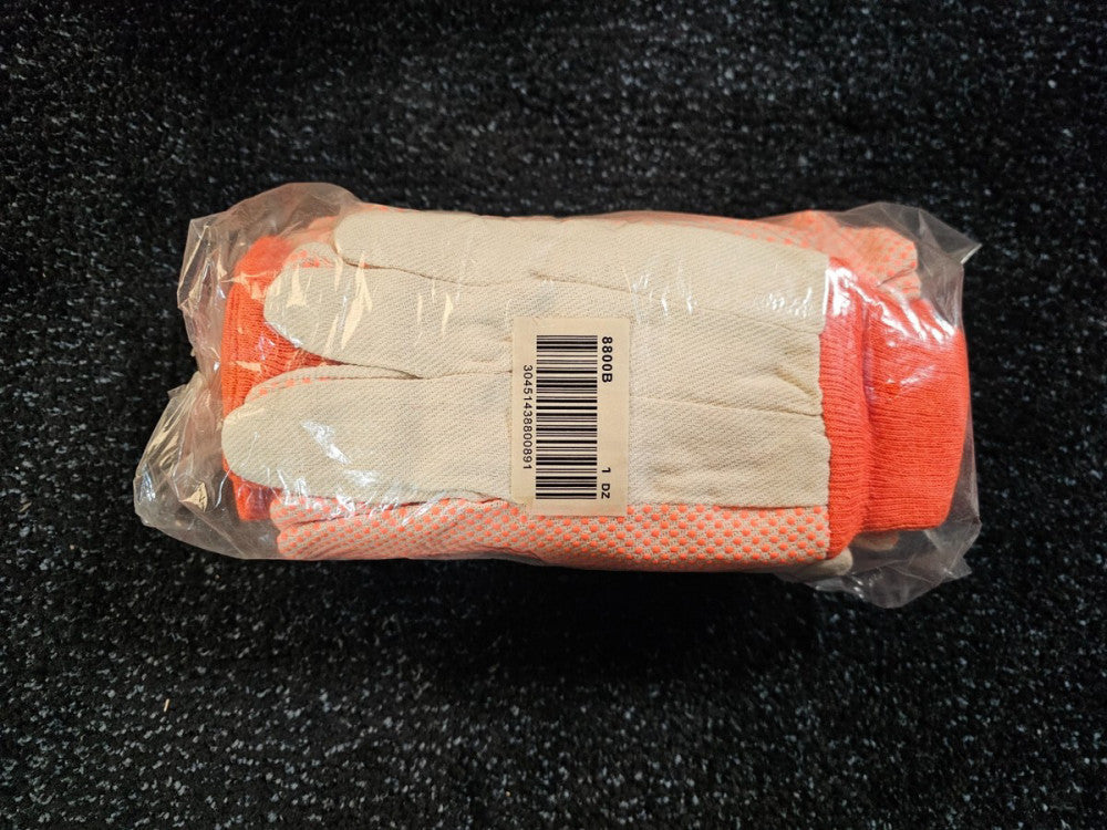 (QTY 36 PAIRS) MCR Safety 8800B General Purpose Work Gloves Large,  Polyester