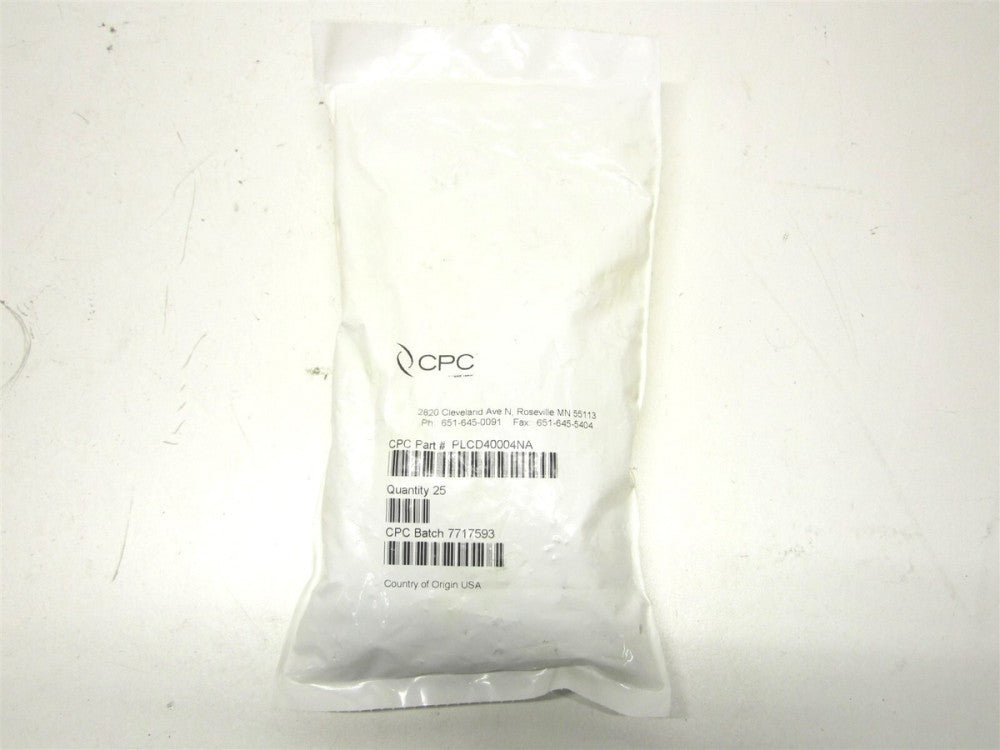 CPC (PLCD400004NA) 3/4" x 1/4" Push-to-Connect Fitting Connector - Pack of 25