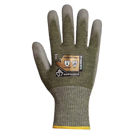 Superior Glove Stagcxpu-7 Knit Gloves, Cut Level A9 ,Dipped ,Polyurethane