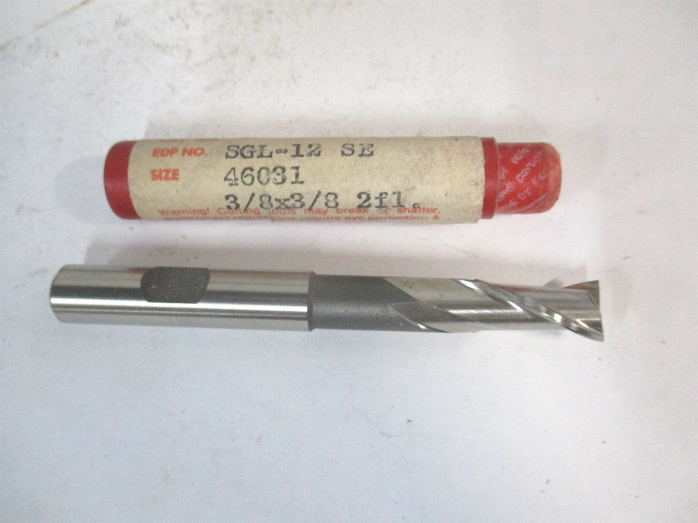Quinco Tool (SGL-12) 3/4" x 3/8" x 3/8" x 3-5/16" 2 Flute HSS Uncoated End Mill 