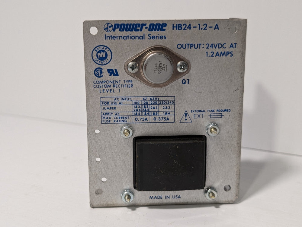 Power-One HB24-1.2-A DC Power Supply Input 100/240 VAC, Out 24V, 1.2 Amps