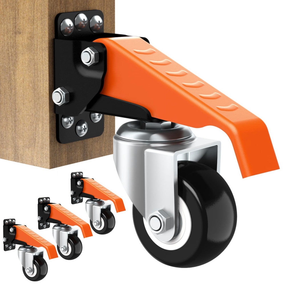 Ronlap Workbench Casters Kit 660 Lbs Capacity 2.5" Heavy Duty Retractable Cas...