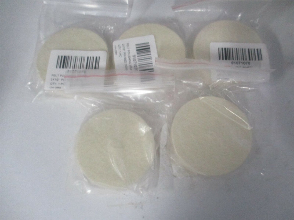 (516076) 2″ x 1/2″ Unmounted Medium Buffing Polishing Wheel - Pack of 5