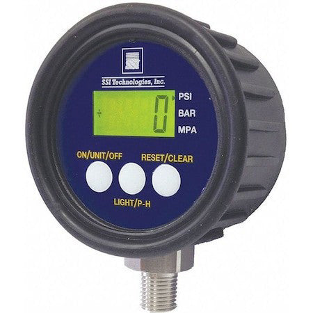 Ssi Mg1-3000-A-9V-R Digital Industrial Pressure Gauge, 0 To 3000 Psi, 2 1/2 In