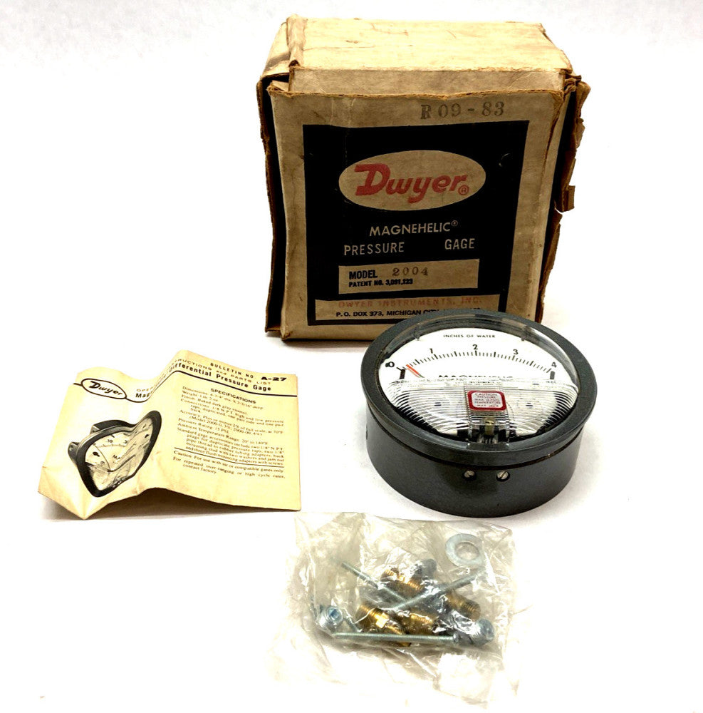 Dwyer Instruments 2004C Magnehelic Pressure Gauge 15psig 0-4" w.c.