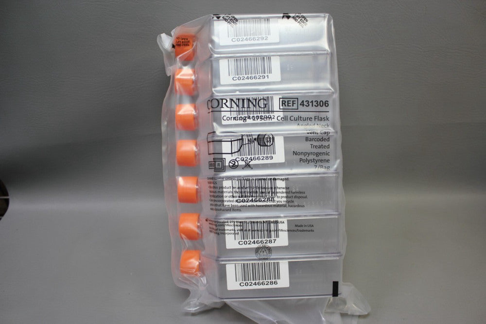 LOT OF 35 Corning 431306 175cm² Angled Neck Cell Culture Flask with Vent Cap