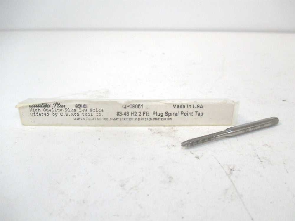 C. W. Rod Tool Co. (QP08061) H3 2-Flute HSS Plug Spiral Point Tap 