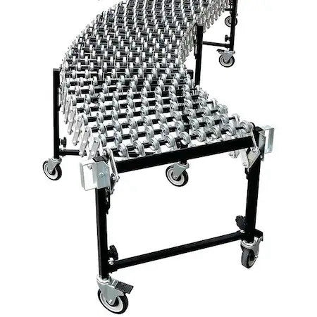 Zoro Select 55Kr78 Skate Wheel Conveyor, 24 Ft L, 38 9/16 In W, 200 Lb/Ft Max