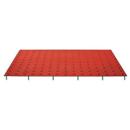 Tuftile Tt2448-Sa-Brd-1 Ada Warning Pad Polymer Red, 2 Ft W X 4 Ft L, 7/16 In