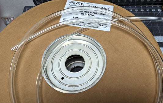 25’ft. 3/8” ID x ½” OD 1/16” Wall Clear Polyurethane Tubing FOOD GRADE [E1S2]