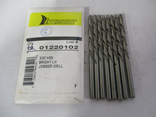 (01220102) 5/32" x 2" x 3-1/8" OAL 118° High Speed Steel Jobber Drill - Qty 8