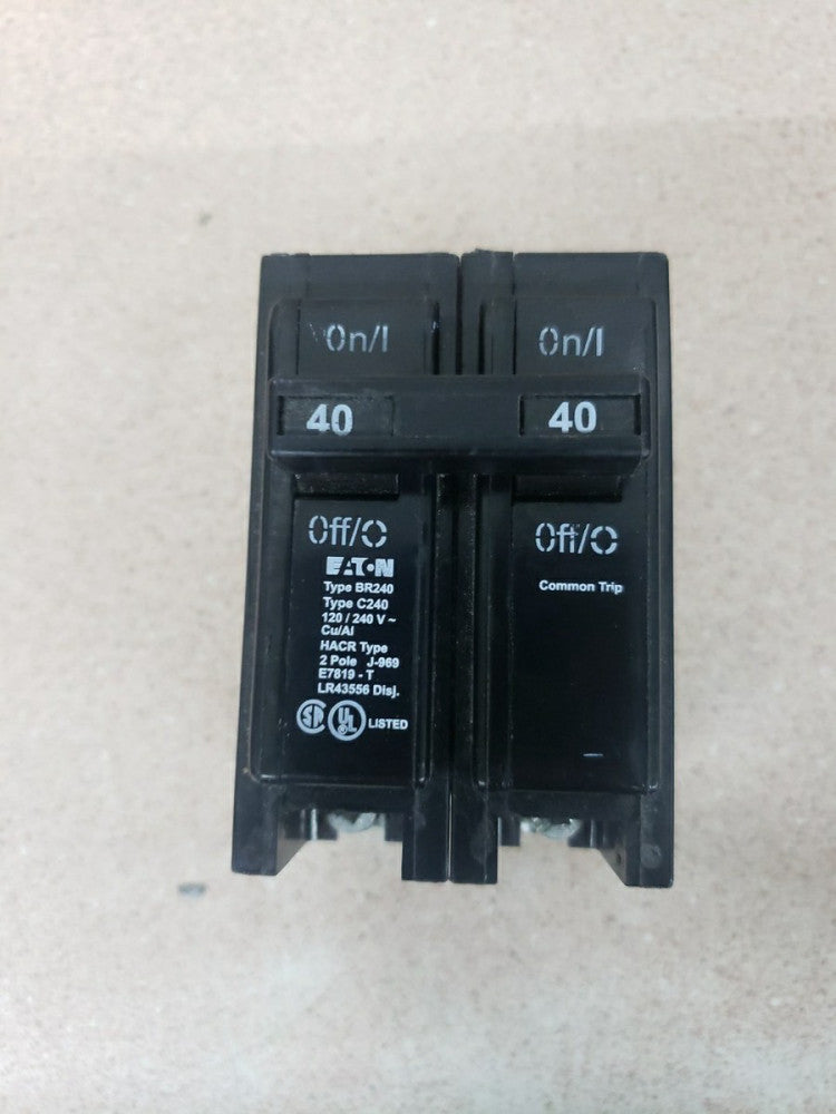 1) New EATON BR240 Type BR 20 Amp 120/240 Volts 2-Pole Circuit Breaker