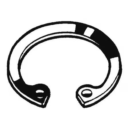 Zoro Select M36050.180.0001 Internal Retaining Ring, Steel, Plain Finish, 180