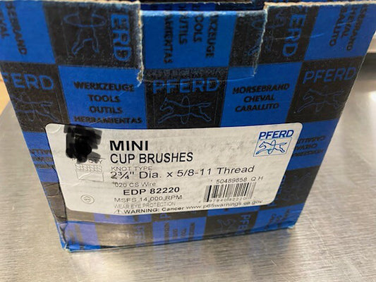 (1) 2-3/4" KNOT WIRE CUP BRUSH .020 CS WIRE 5/8-11 T 82220 (NEW)