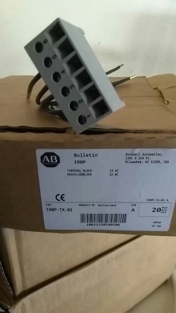 ALLEN BRADLEY 190P-TX-01 - AC Coils Terminal Block  Rockwell Automation