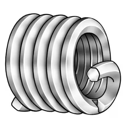 Zoro Select 3532-3/8X1.0Dsl Tanged Helical Insert, Screw-Locking, 3/8"-16 Thrd