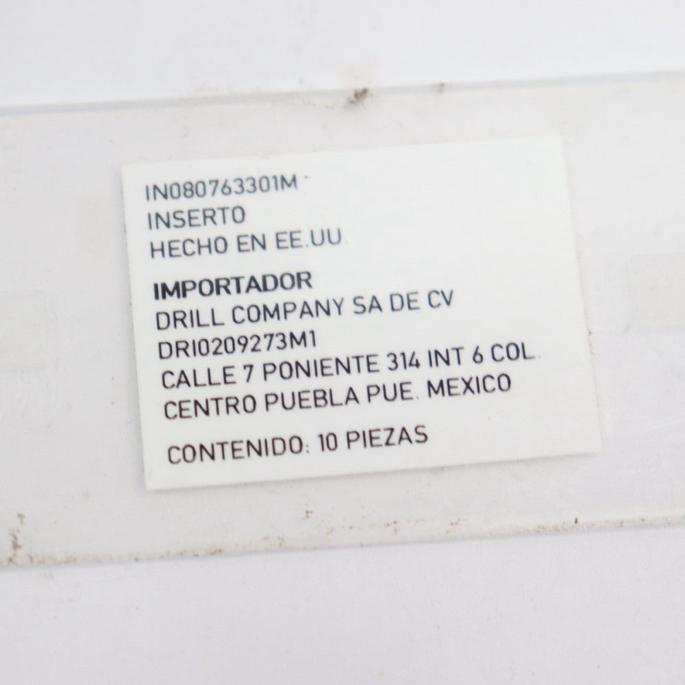 (10-Pk) Carbide Turning Inserts IN080763301M