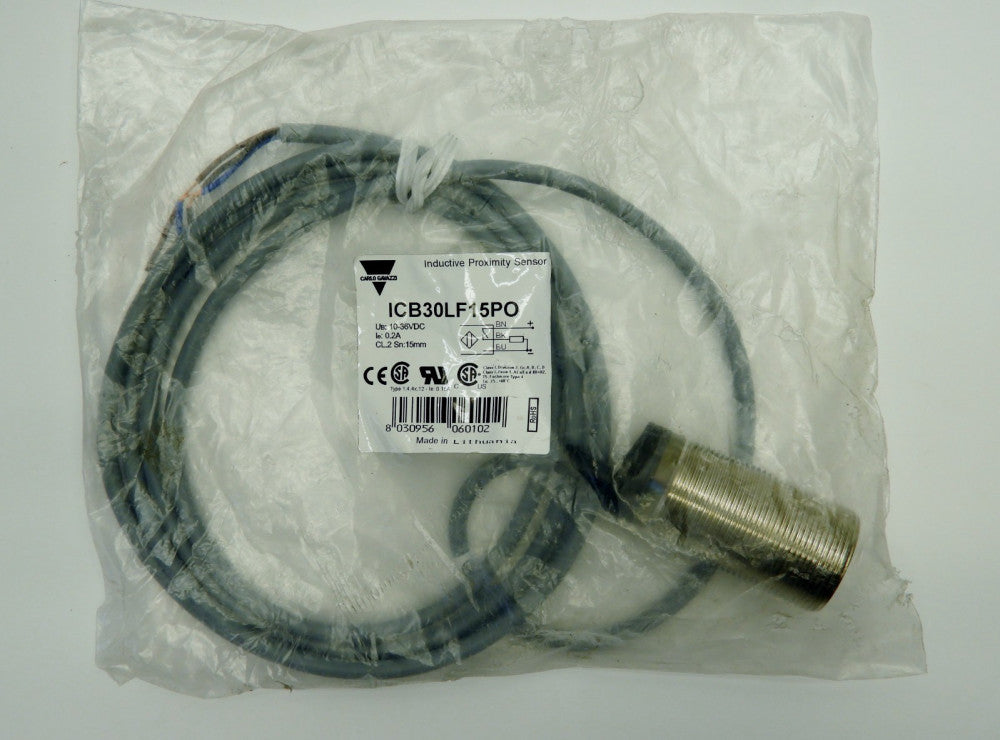 Carlo Gavazzi ICB30LF15PO Inductive Proximity Sensor 10-36VDC NEW