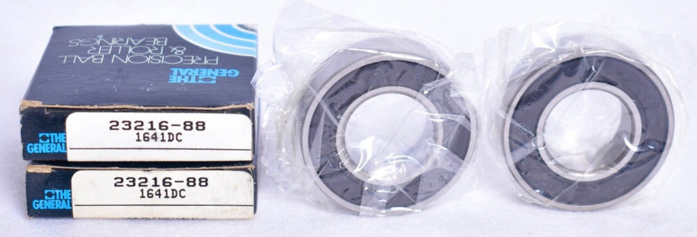 2 Count General Rubber Sealed Ball Bearings 1" x 2" x 9/16"  23216-88 1641DC