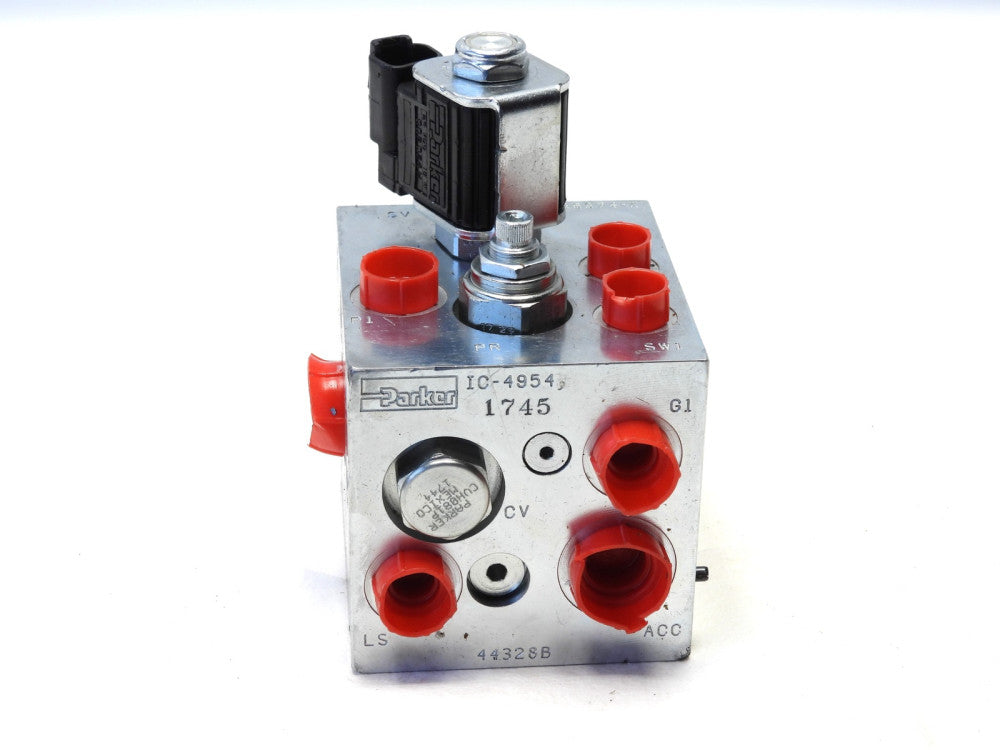 Parker IC-4954 Hydraulic Control Valve Manifold Block 44328B 128874-A
