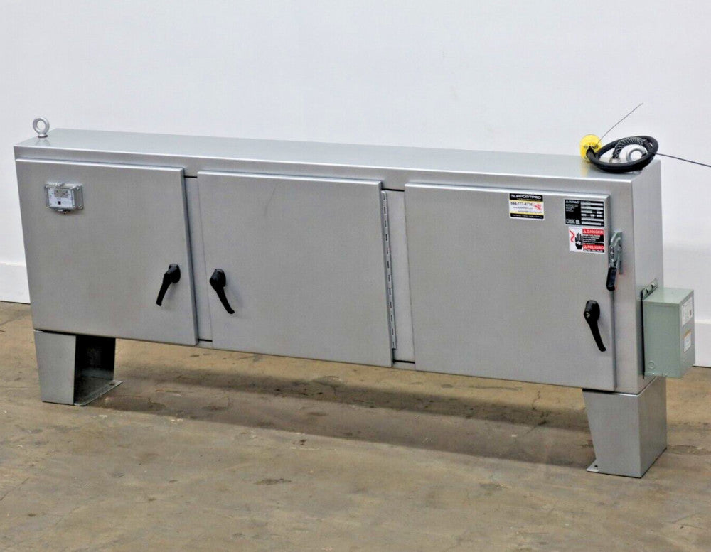 Schaefer's 3-Door Electrical Enclosure 100"L x 12"Deep x 30"H w/ 12"Floor StandS