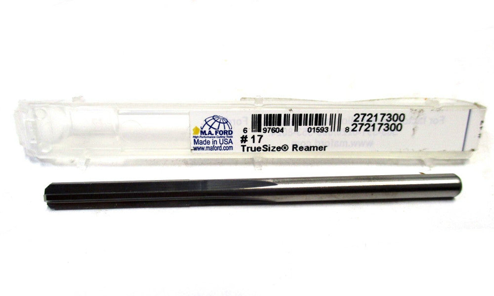 M.A. Ford (27217300) #17 .173 x 7/8 x 2-3/4 4-Flute RH Carbide Chucking Reamer