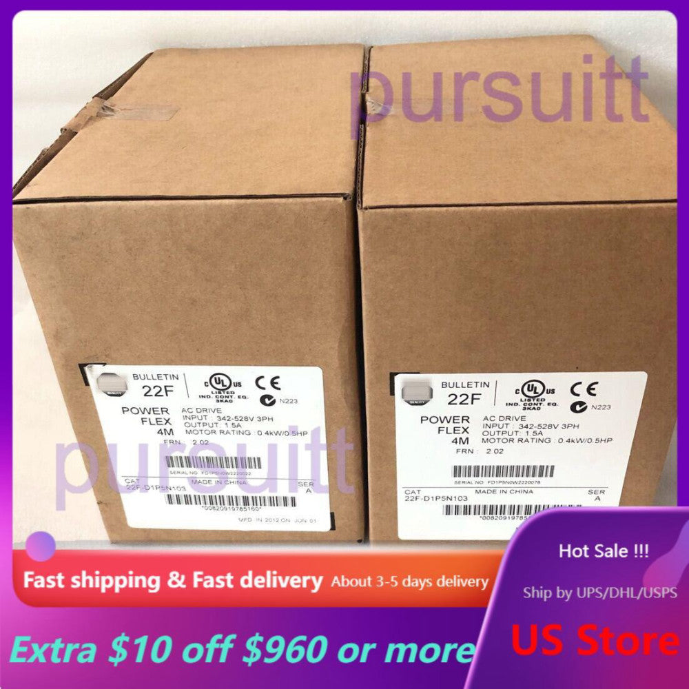 NEW Factory Sealed 22F-D1P5N103 PowerFlex 4M 0.4kW/0.5 HP ship DHL US Free Tax