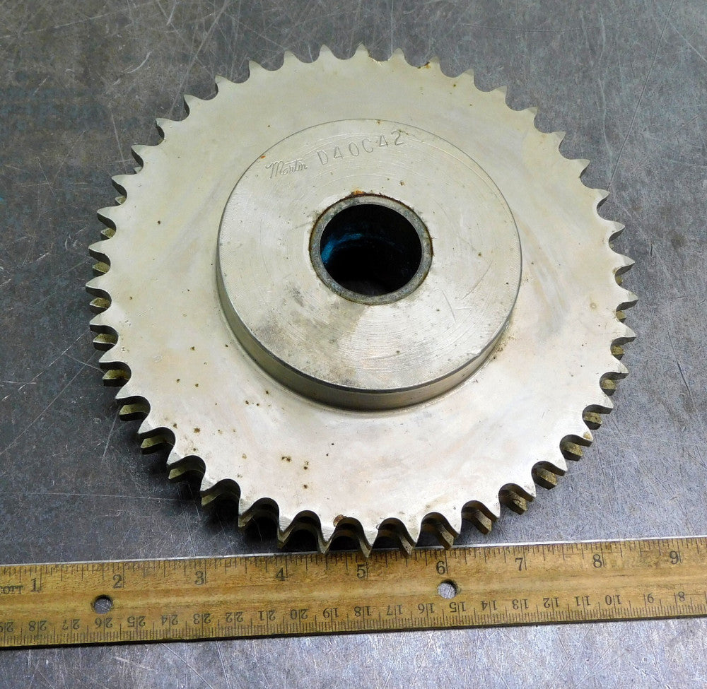 Martin D40C42 Double Roller Chain Sprocket #40 42 Teeth 1-1/4" Bore
