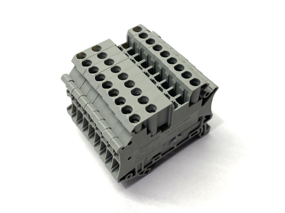 Phoenix Contact UT 2,5-TWIN Gray Terminal Block 24A 500V 3044513 LOT OF 9