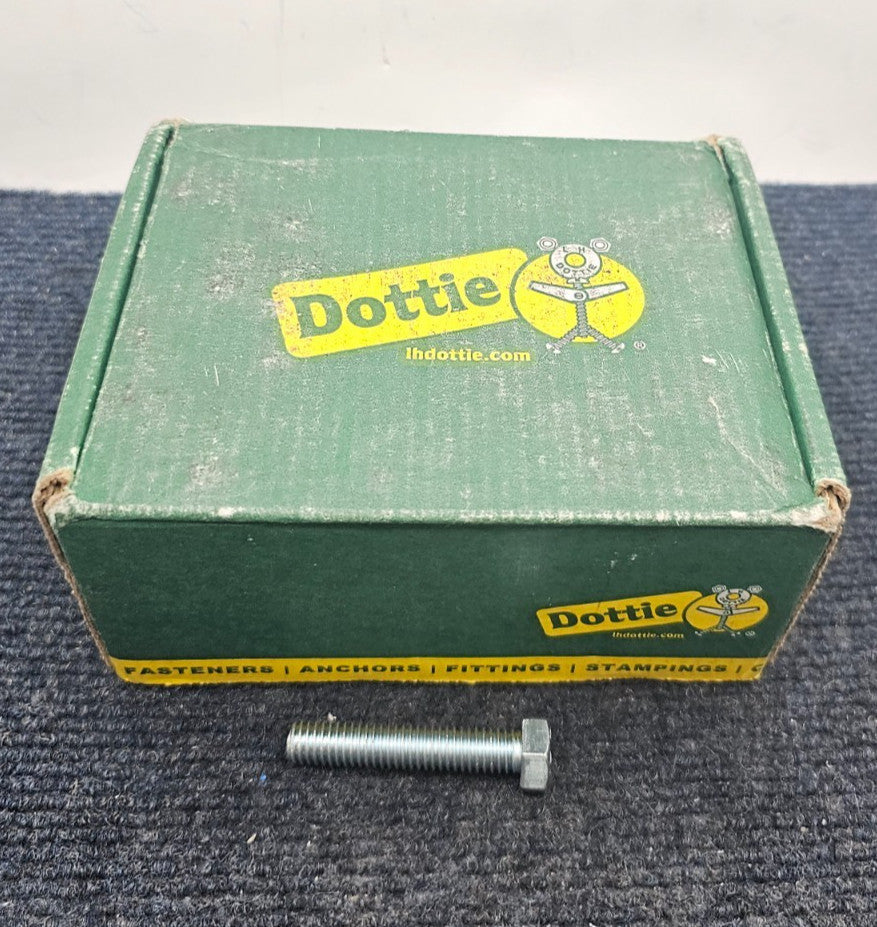 (QTY 34) LH Dottie MB382  3/8-16 x 2" Hex Head Tap Bolt Zinc Plated