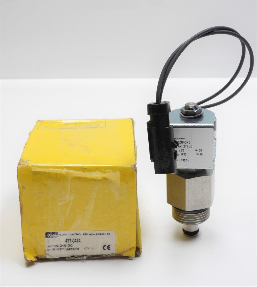 Genuine Parker 477-0474 7121Z040X3 Solenoid Valve 