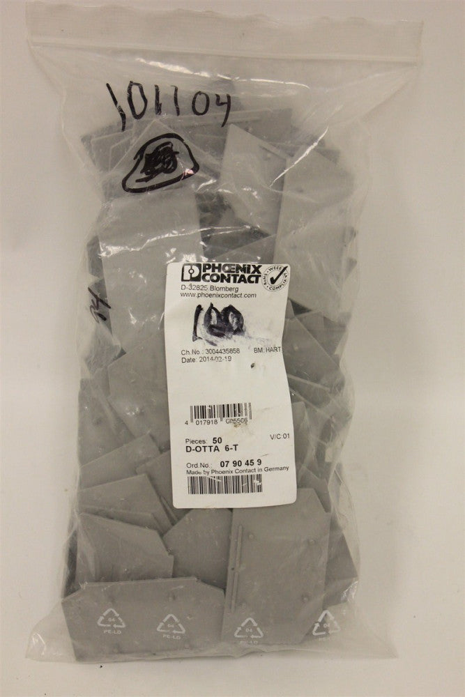 (100)  PHOENIX CONTACT TERMINAL BLOCK END COVERS D-OTTA-6